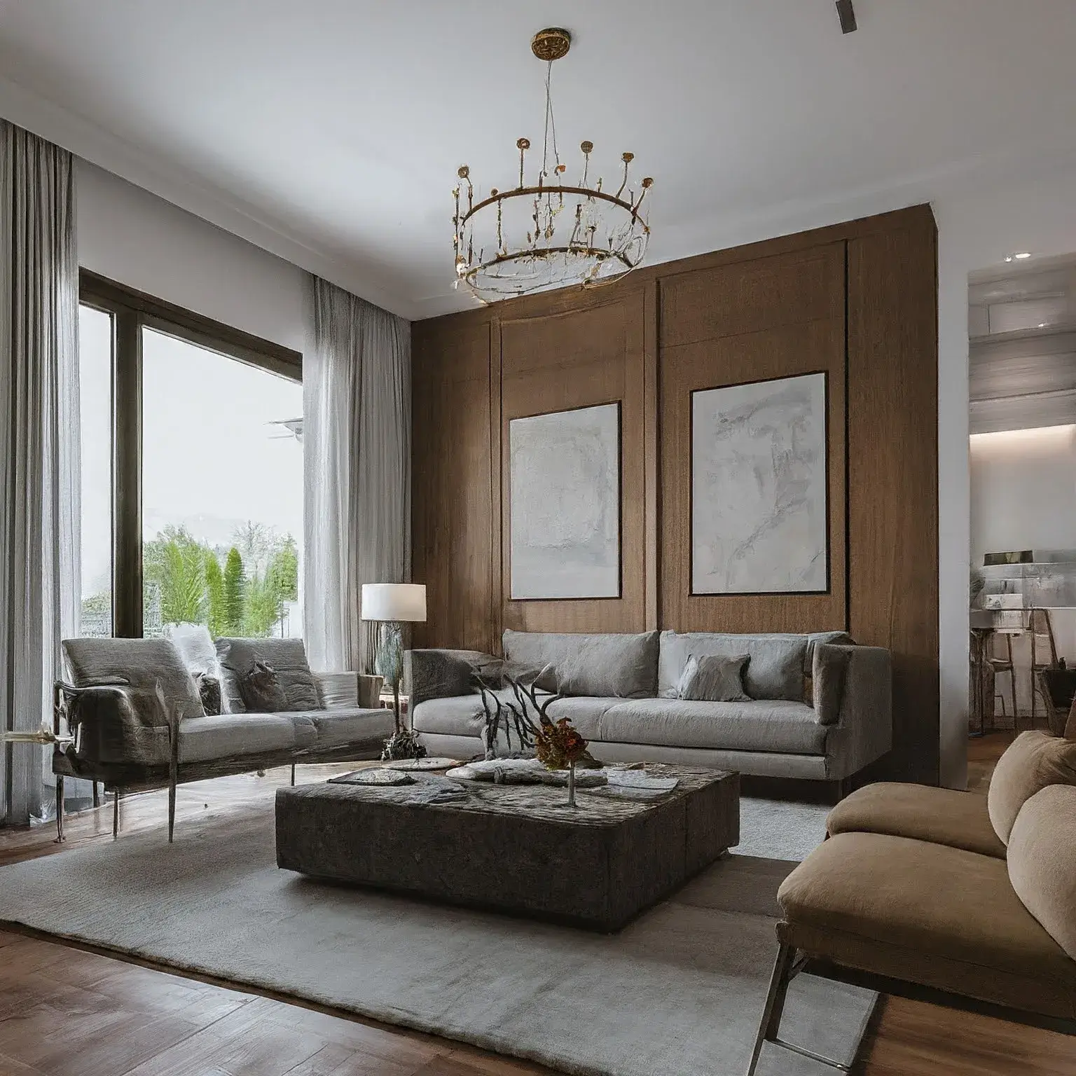 The best room distribution for a family of five people 1	